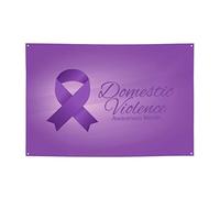 Domestic Violence Awareness Month Purple Ribbon Banner Backdrop Photography Background 47x71in Flag For Party Home Yard Holiday Decoration