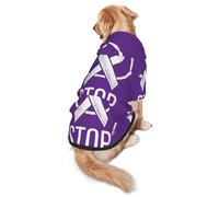 Domestic Violence Awareness Month Purple Ribbon Dog Costumes Puppy Hoodies Pullover Sweatshirt Winter Coat Pet Clothes For Small Dogs Cats S