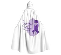 Domestic Violence Awareness Month Purple Ribbon Halloween Witch Cloak Unisex Hooded Cloak For Festive Party Costume