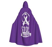 Domestic Violence Awareness Month Purple Ribbon Halloween Witch Cloak Unisex Hooded Cloak For Festive Party Costume