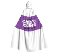 Domestic Violence Awareness Month Purple Ribbon Halloween Witch Cloak Unisex Hooded Cloak For Festive Party Costume
