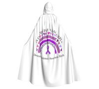 Domestic Violence Awareness Month Purple Ribbon Halloween Witch Cloak Unisex Hooded Cloak For Festive Party Costume