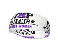 Domestic Violence Awareness Month Purple Ribbon Headbands Sports Sweatband Athletic Exercise Bands Turban Hair Head For Men Women Yoga Fitness