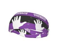 Domestic Violence Awareness Month Purple Ribbon Headbands Sports Sweatband Athletic Exercise Bands Turban Hair Head For Men Women Yoga Fitness