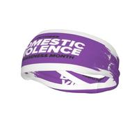 Domestic Violence Awareness Month Purple Ribbon Headbands Sports Sweatband Athletic Exercise Bands Turban Hair Head For Men Women Yoga Fitness