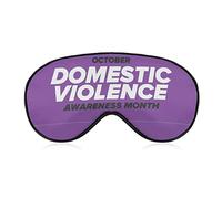 Domestic Violence Awareness Month Purple Ribbon Sleep Masks Eye Cover Blackout with Adjustable Elastic Strap Night Blindfold for Women Men Yoga Travel Nap