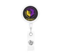 Domestic Violence Awareness Retractable Badge Holder Bulk ConvenientBadge Reels Badge Clip for NurseTeacher Student Office Staff Name Tag