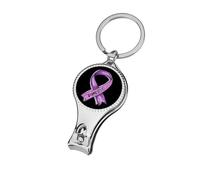 Domestic Violence Awareness Ribbon Nail Clippers Mini Fingernail and Toenail Clipper Cutters Manicure Tools for Men Women