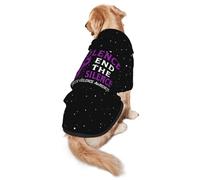 Domestic Violence Awareness Stop Violence End The Silence Dog Costumes Puppy Hoodies Pullover Sweatshirt Winter Coat Pet Clothes For Small Dogs Cats Xl
