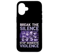 Domestic Violence Awareness USA America Break The Silence Case for iPhone 16