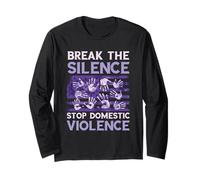 Domestic Violence Awareness USA America Break The Silence Long Sleeve T-Shirt