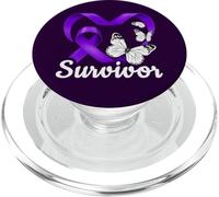 Domestic Violence Survivor Purple Heart Butterflies PopSockets PopGrip for MagSafe