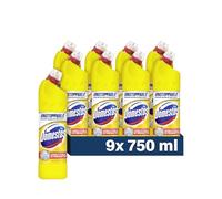 Domestos Citrus Fresh Thick Bleach Disinfectant 750ml Powerful Limescale Prevention & Germ Killer, Kills 99.99% of Bacteria & Viruses, Multi-Pack Household Cleaner & FabFinds Disposable Gloves (Buy 9)