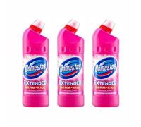 Domestos Extended Germ-Kill Pink Power Bleach, Liquid Gel 750ml Pack of 3