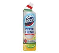 Domestos Power Fresh Lime Fresh Toilet Gel eliminates 99.99% of germs* limescale remover 6x 750 ml