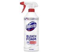 Domestos Mint Boost Bleach Foam sprays upside down for a sparkling clean even in the hardest-to-reach places 450 ml