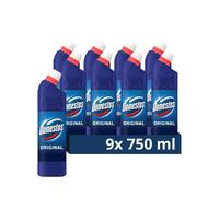 Domestos Original Thick Bleach disinfectant that eliminates 99.99% of bacteria and viruses* unstoppable strength 9x 750 ml