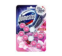 Domestos Power 5 Duo Pack Pink Magnolia Toilet Rim Block limescale prevention toilet blocks full power for up to 300 flushes 2x 55 g