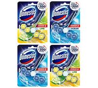 Domestos Power 5 Lime and Ocean Fragrances Toilet Rim Block 4 set (2 of each scent) Long Lasting Hygenic Bathroom Cleaning Product from Kingdom Supplies