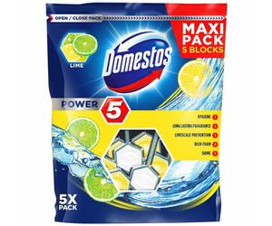 Domestos Power 5 Lime Toilet Rim Blocks For Long-Lasting Protection 55G