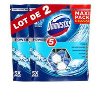 Domestos Rim Block Power 5 Ocean - Up to 300 Flushes - Pack of 9