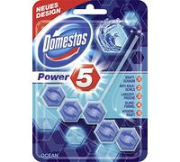 Domestos Power 5 Ocean toilet rim block, a pack of 9 (9 x 55g)