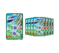 Domestos Power 5 Pine Toilet Rim Block 2x 50g, Pack of 7 - Powerful Bathroom Hygiene Freshener with Long Lasting Scent, Dirt Removal and Limescale Protection Formula