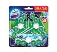 Domestos Power 5 Pine Toilet Rim Block Cleaner 55g 3's