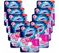 Domestos Power 5 Pink Magnolia Toilet Rim Block 55G, Pack Of 9
