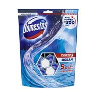 Domestos Toilet Rim Block Power 5 - Long-lasting fragrance, up to 300 flushes - Ocean 5x 50 g