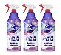 Domestos Power Foam Aurora Blooms Winter 650Ml 3 Pack Bathroom Cleaner