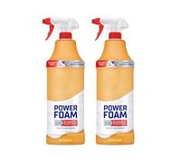 Domestos Power Foam Citrus Blast Toilet & Bathroom Cleaner Spray, 360° Upside Down Trigger, Clinging Foam for Toilet, Limescale & Dirt Remover, Fresh Citrus Scent, 650ml, (Set of 2)