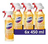 Domestos Power Foam Citrus Blast Upside Down Spray bleach-free toilet & bathroom cleaner eliminates 99.99%* of germs 6x 450 ml