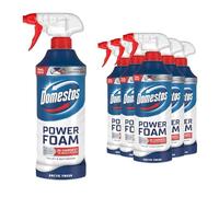 Domestos Power Foam Toilet and Bathroom Cleaner Spray Arctic Fresh 380ml, 6 Pack - Tough on Limescale and Soap Scum, Fast Acting Cleaning Spray for Toilets Tiles and Bathroom Surfaces