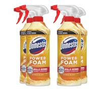 Domestos Power Foam Toilet and Bathroom Surface Cleaner Bleach-Free Upside Down Limescale Remover Multi-Purpose Spray with Fresh Bio-Degradable
