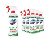 Domestos Power Foam Toilet & Bathroom Cleaner Pine Boost 450ml, 6 Pack - 360 Degree Upside Down Spray Bleach Foam, Clings to Surfaces for Limescale & Germ Removal