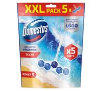 Domestos Toilet Rim Block Power 5 - Long-lasting fragrance, up to 300 flushes - Ocean 5x 50 g