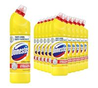 Domestos Thick Bleach Citrus Fresh Multi-Purpose Disinfectant Anti-Bacterial Surface Cleaner Gel Limescale Remover for Toilet, Bathroom and Kitchen, 750ml (Buy 12)