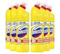 Domestos Thick Bleach Citrus Fresh Multi-Purpose Disinfectant Anti-Bacterial Surface Cleaner Gel Limescale Remover for Toilet, Bathroom and Kitchen, 750ml (Buy 6)