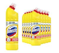 Domestos Thick Bleach Citrus Fresh Multi-Purpose Disinfectant Anti-Bacterial Surface Cleaner Gel Limescale Remover for Toilet, Bathroom and Kitchen, 750ml (Buy 10)