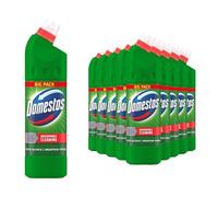 Domestos Thick Mountain Fresh Bleach, Powerful Germ-Killing Disinfectant, Removes Stains and Odours, 99.9% Effective, Heavy-Duty Cleaning for Toilets and Surfaces, 1L Bottles, 12 Pack