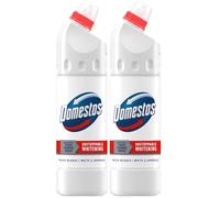 Domestos White & Sparkle Thick Bleach disinfectant that eliminates 99.99% of bacteria and viruses* unstoppable whitening power 750 ml (Pack of 2)