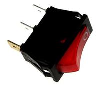 Dometic Red Switch Illuminated ON-OFF, 12/24 Volt, 3-way, Normally Open, Black/Red for Fridge in Caravans, Motorhomes, and Boats