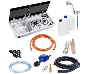 DOMETIC SMEV 9722 HOB LEFT SINK GAZ REGULATOR COLD TAP CAMPERVAN CONVERSION KIT