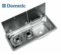 Dometic SMEV 9722 R/H Sink 2 Burner Combination Unit Piezo Ignition Glass Lids