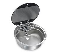 Dometic VA7306FP Round Sink With Glass Cover