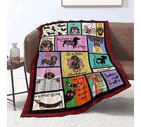 Domgoge Dachshund Dog Throw Blanket for Kids Cute Funny Flannel Fleece Blankets Plush Lightweight Dachshund Dog 3D Printed Blanket for Gifts Dog Lovers Boys Girls All Season Couch Sofa, 101cm x 127cm