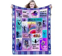 Domgoge Gymnastics Lovers Blanket Gymnast Gifts for Girls Birthday Gifts for Gymnast for Kids Daughter Niece Soft Flannel Fleece Warm Cozy Lightweight Throw Blankets, 101cm x 127cm, Purple Gymnastics