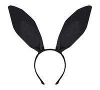 Domicubes Bunny Ears Headband, Black Rabbit Ears Easter Bunny Hair Band Rabbit Ear Hair Hoop Costume Accessories for Women Halloween Cosplay Headpiece