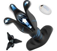 Domifo Anal Toys Male Sex Toys for Men, Prostate Massager Anal Plug Vibrator with 9 Expansion 9 Thrust & 9 Vibration Modes, Prostate Vibratar Remote Control Vibrating Butt Plug, Adult Mens Sex Toy